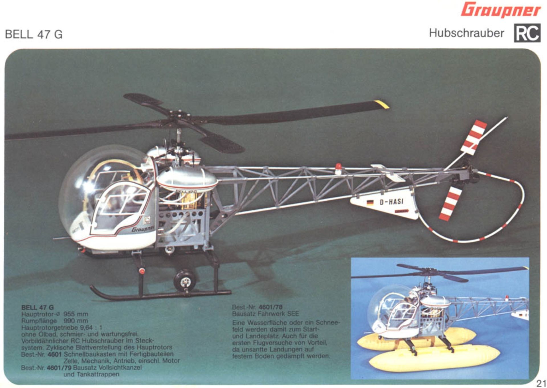 Graupner BELL-47G-catalog page-1977-new products-S21 Graupner BELL-47G-catalog page-1977-new products-S21