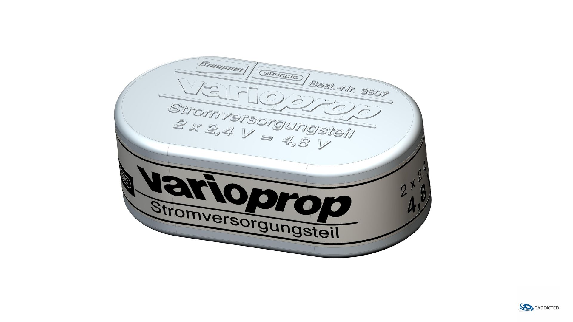 CAD-Bild Graupner varioprop Stromversorgungsteil 2x 2,4 V 500 mAh, Artikel-Nr.: 3607, Format HD-1920x1080