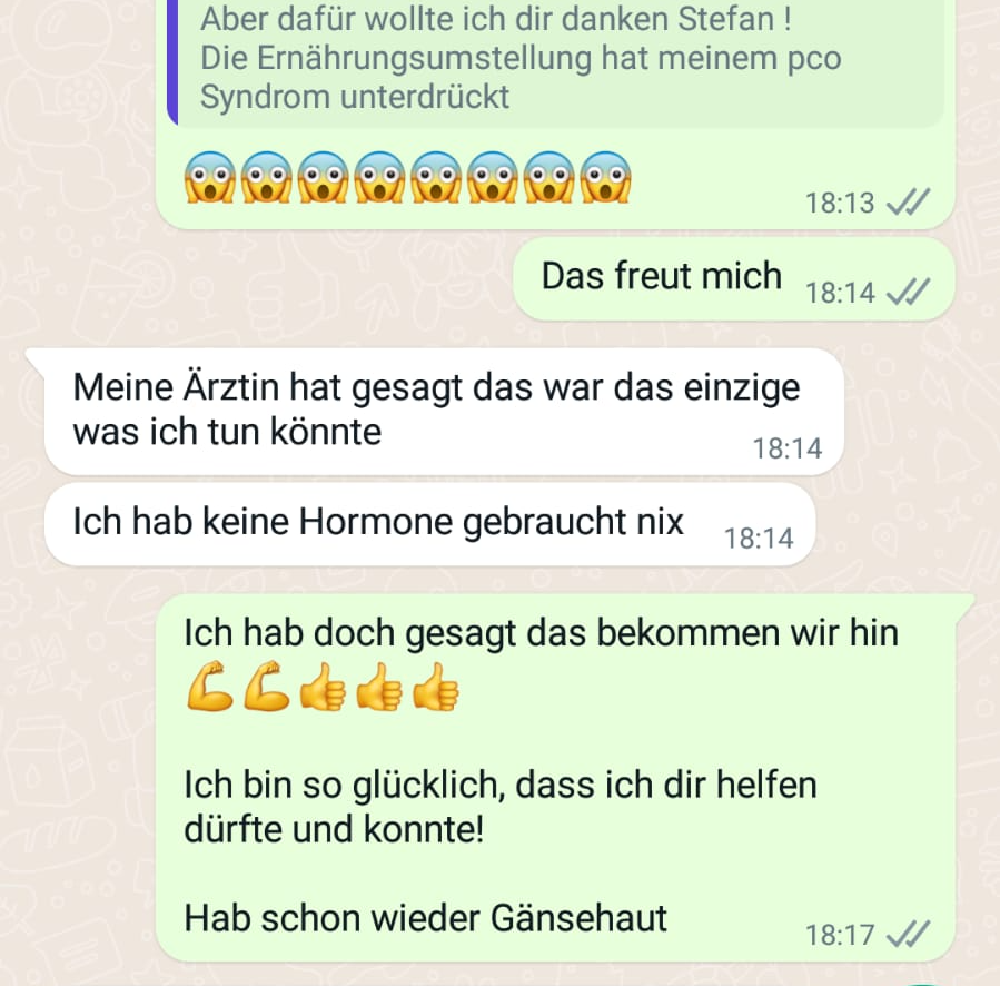 WhatsApp-Kontakt zwischen Diana und Assmus Athletics - keine Hormone um wieder gesund zu werden ! PCO geheilt! WhatsApp-Kontakt zwischen Diana und Assmus Athletics