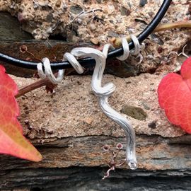 Silber 925/-, naturfarbener Brillant Bacchuslocke Weinranke Schmuck Bcchuslocken®