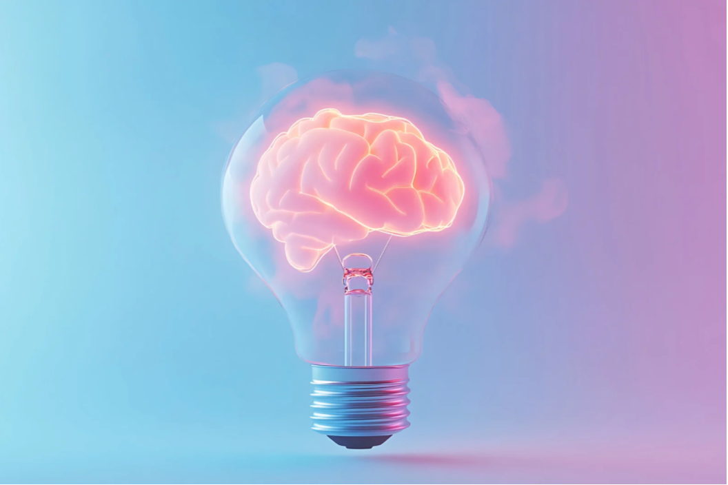 Freelancer using AI tools confidently at a creative workspace, symbolizing collaboration between hum