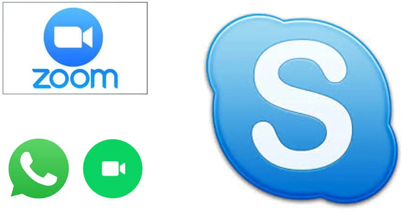 Skype Zoom Whatsapp Facetime Logo