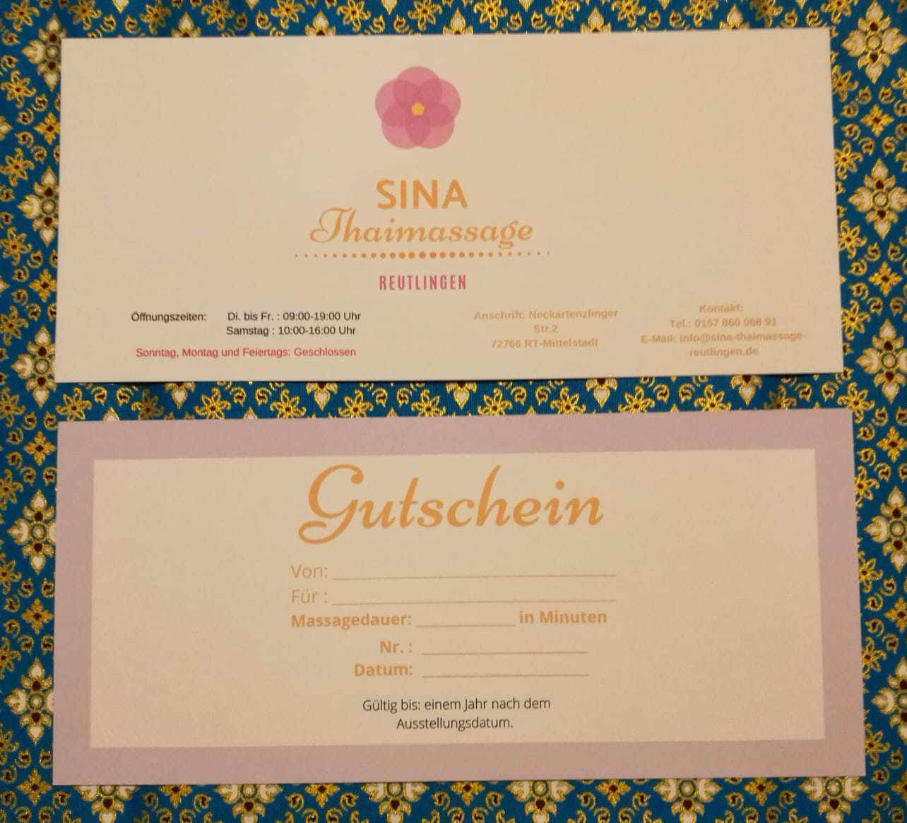 Gutschein Format