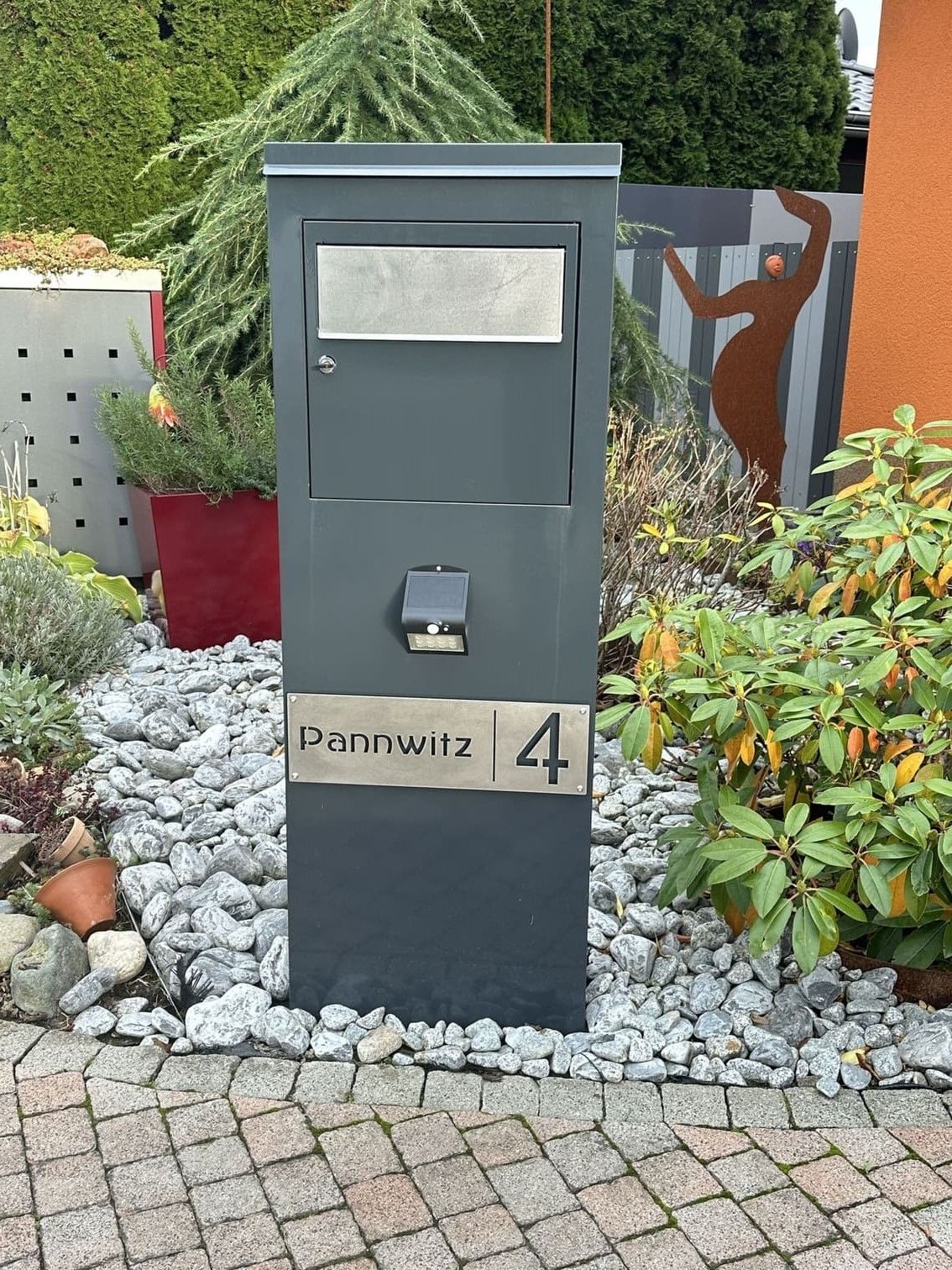 Briefkastenanlage Metall extra breiter Einwurf