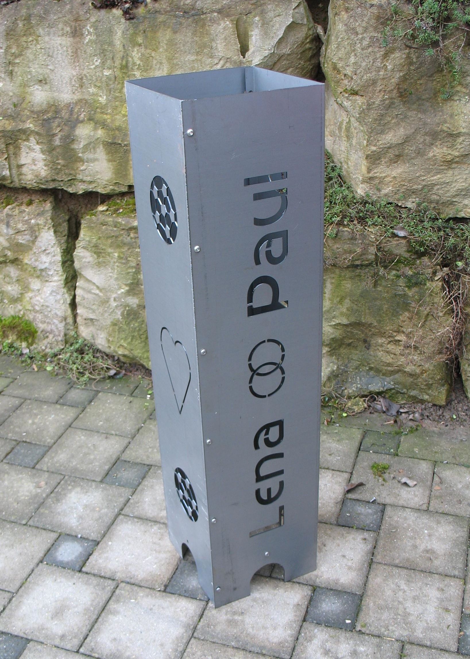 Individuelle Feuersäule Fußball Motiv