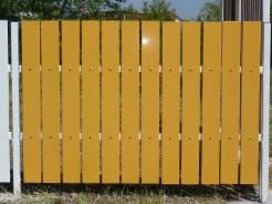 gelber Metallzaun pulverbeschichtet 150 cm