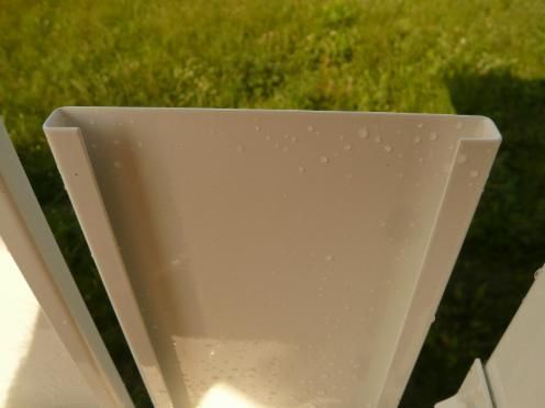 Metallzaun Lamelle gekantet weiß pulverbeschichtet