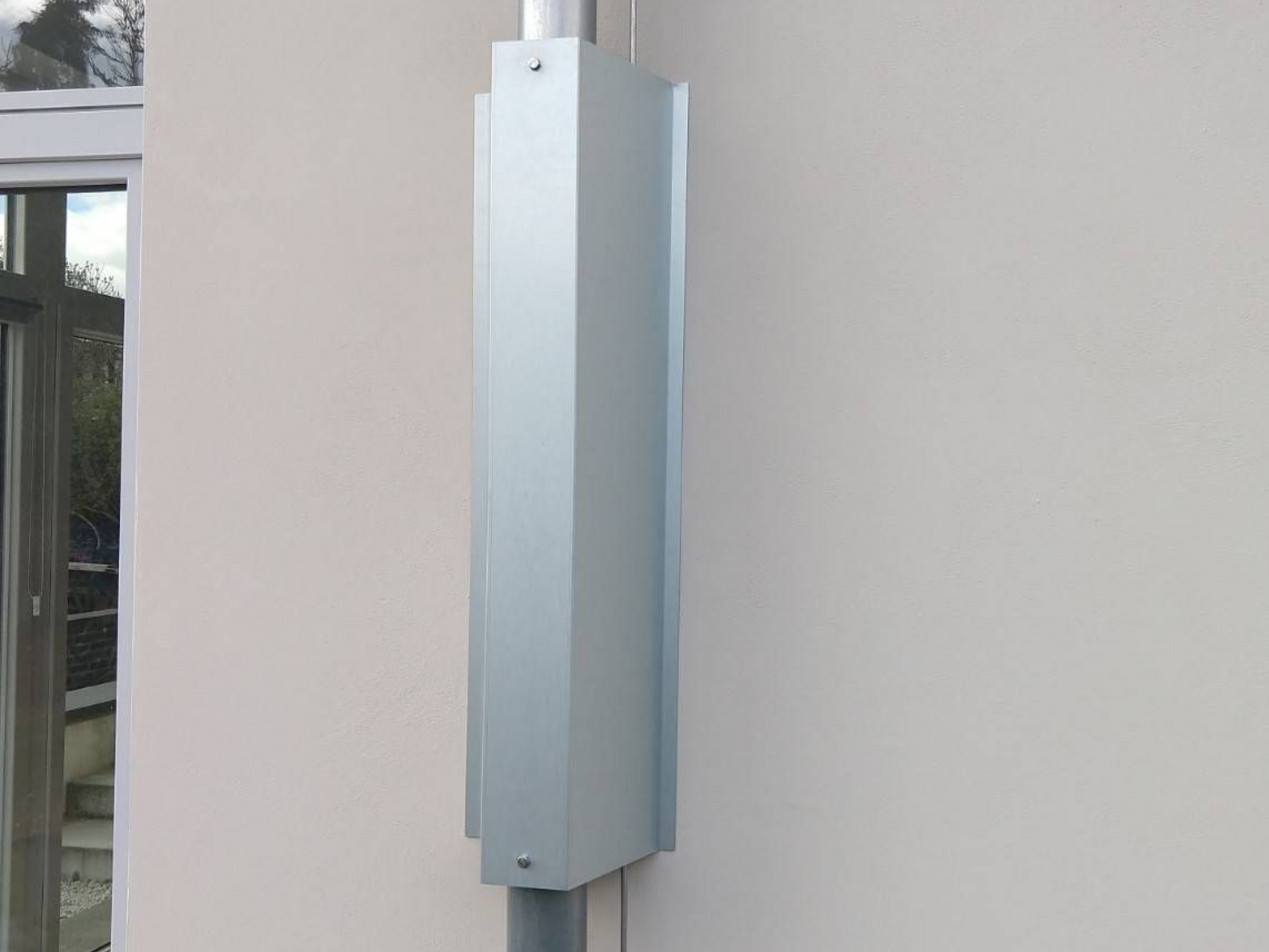 Waschbärschutz Blech Fallrohr verzinkt