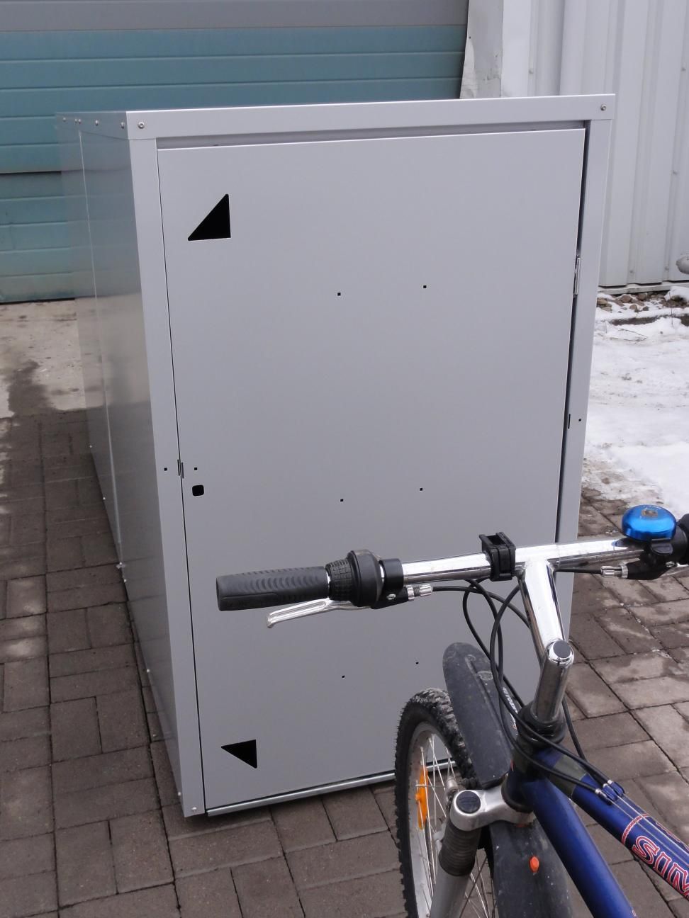 Metall Fahrradgarage beschichtet