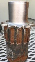 surface blasted with Illuminar blasting media