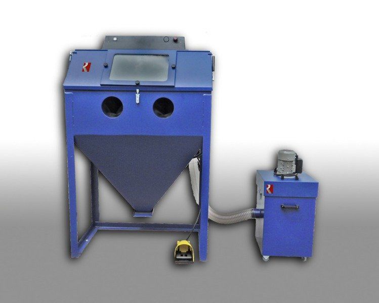 Injector blasting machine