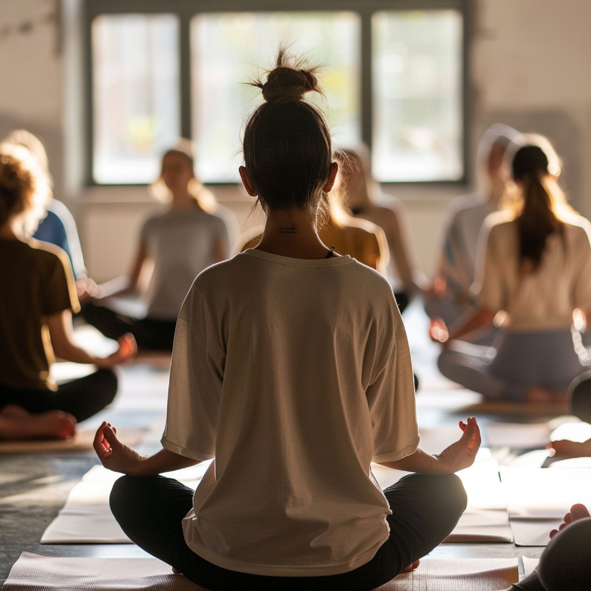 Teilnehmende beim Praxisabend zur Metta-Meditation Teilnehmende beim Praxisabend zur Metta-Meditation