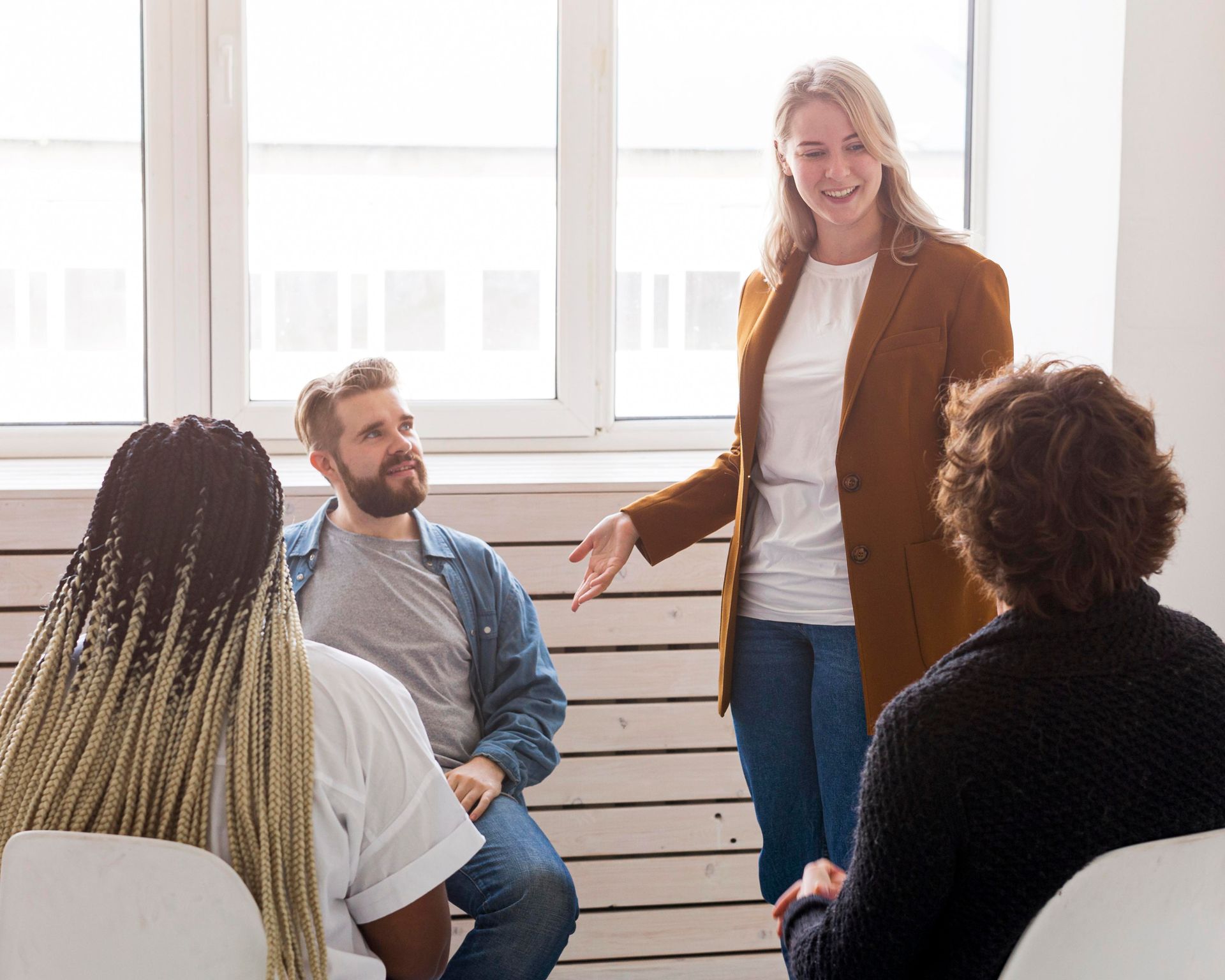 Führungssituation in ruhiger, achtsamer Atmosphäre