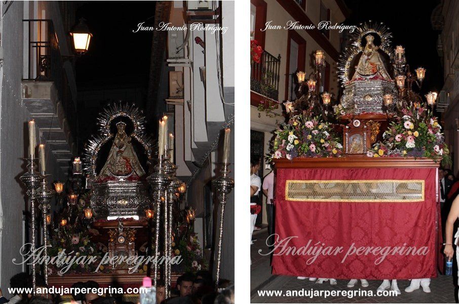 Virgen de la Cabeza de Andujar procesionada a costal en la Novena