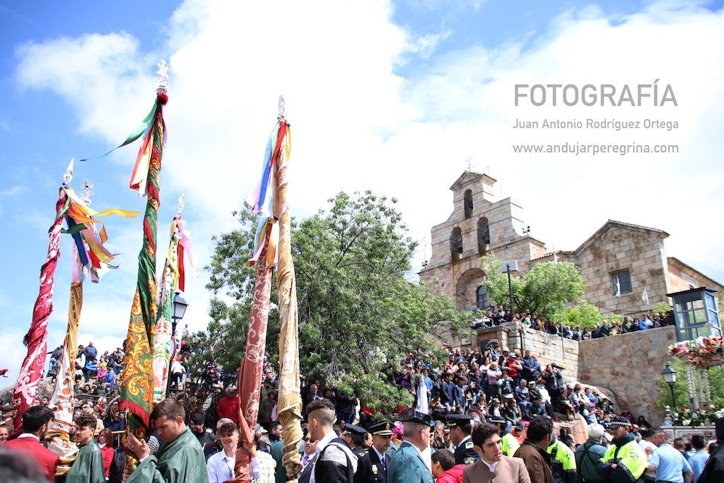banderas de cofradia de andujar y el santuario
