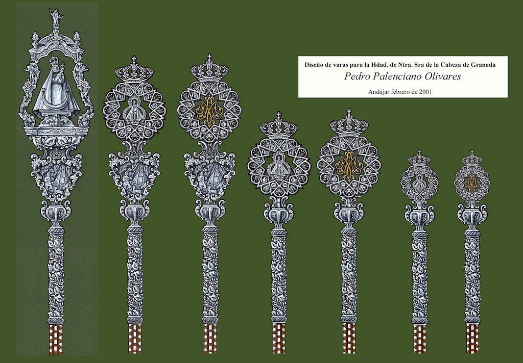 varas de presidencia cofradia virgen cabeza de granada