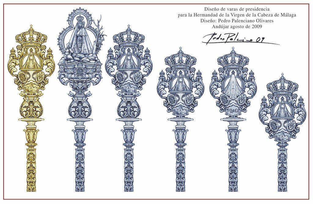 varas presidencia cofradia malaga virgen de la cabeza