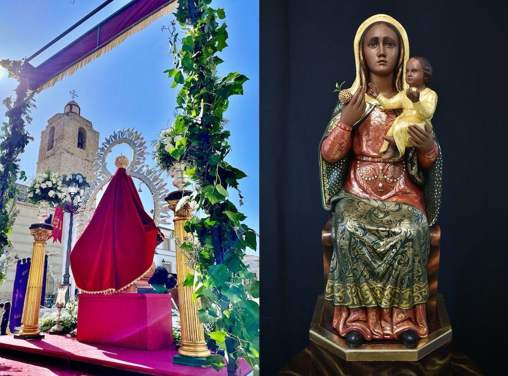 Virgen de la Cabeza en el altar de Villardompardo