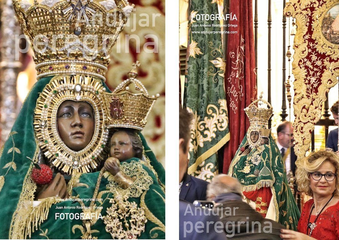 Besamanto a la Virgen en la Peregrinacion Blanca