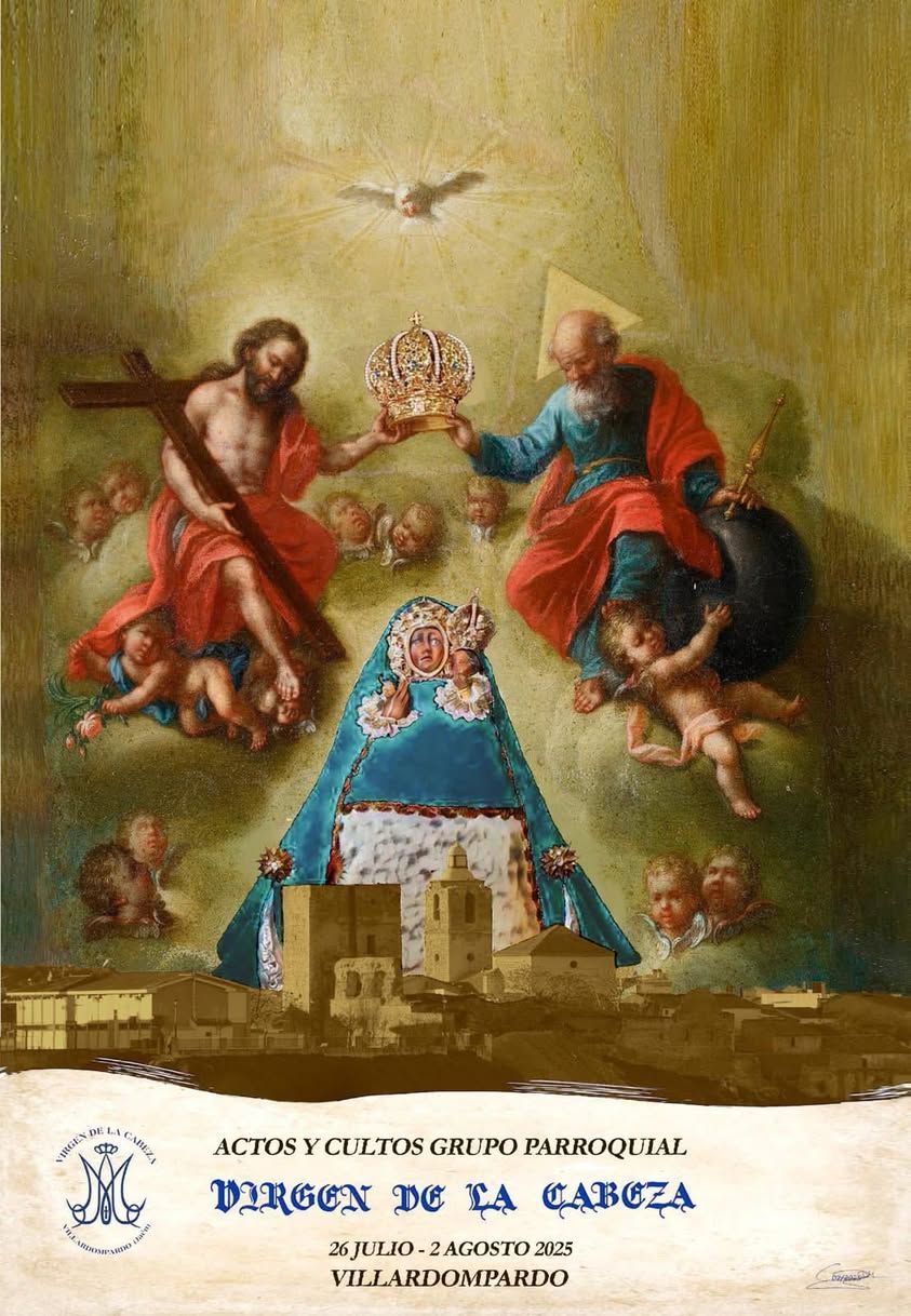 Cartel fiestas virgen de la cabeza villardompardo 2025