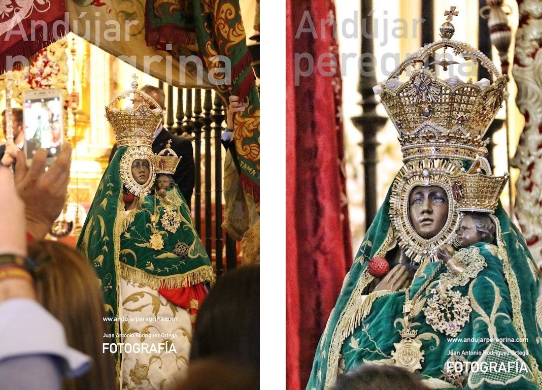 La Virgen de la Cabeza en la Peregrinacion Blanca