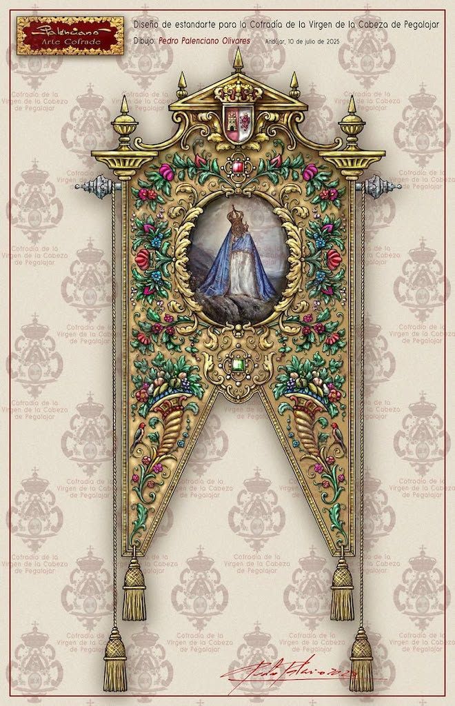estandarte cofradia pegalajar virgen de la cabeza