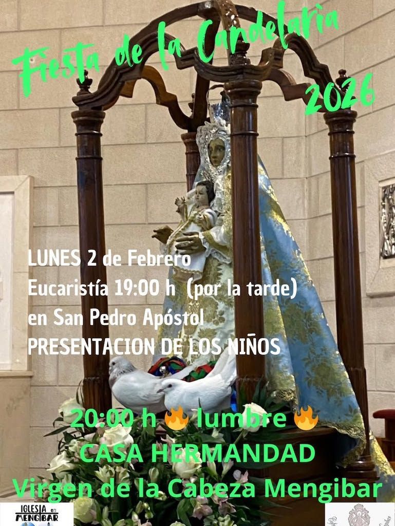 Cartel Fiesta de la Candelaria Cofradia Virgen de la Cabeza Mengibar