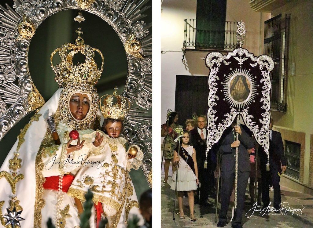 estandarte cofradia virgen de la cabeza mengibar