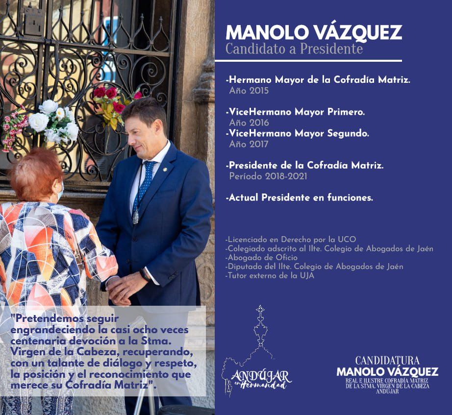 manuel vazquez elegido presidente cofradia matriz andujar