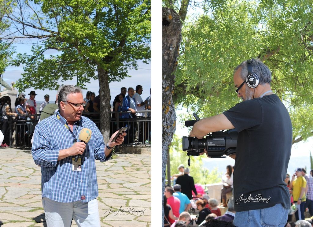 periodistas en la romeria virgen de la cabeza