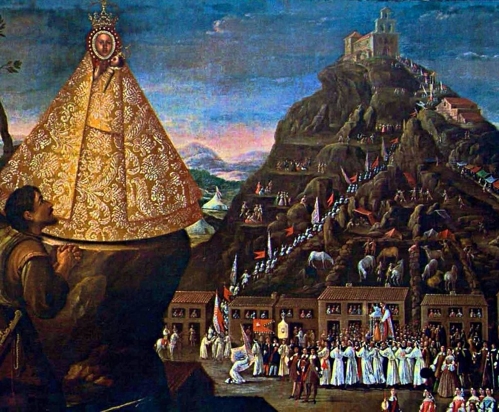 pintura romería virgen de la cabeza de bernardo asturiano