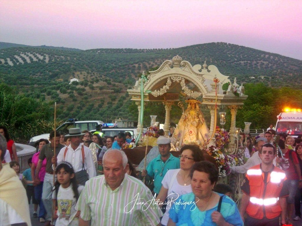 virgen de la cabeza en carroza Priego de córdoba