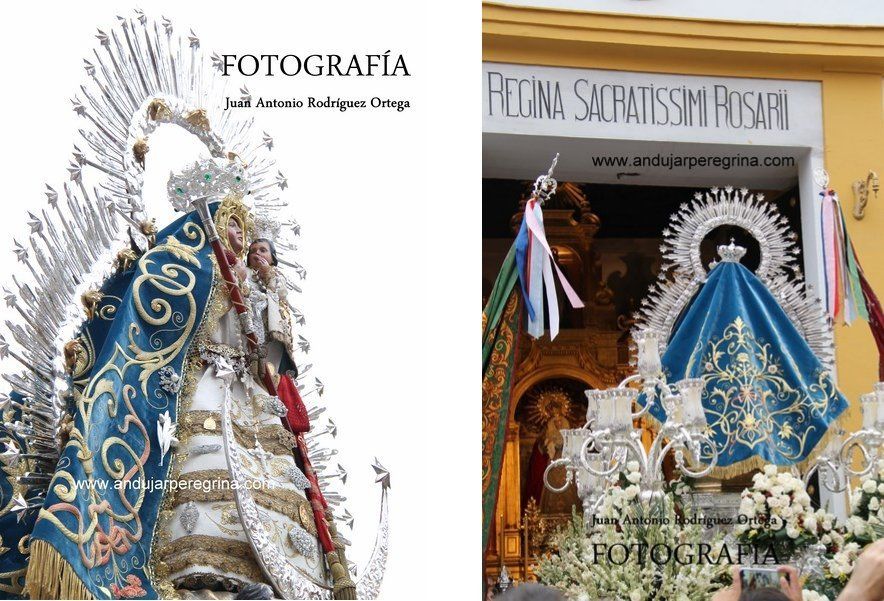 La Morenita durante la procesión de Sevilla Sevilla y la Virgen de la Cabeza