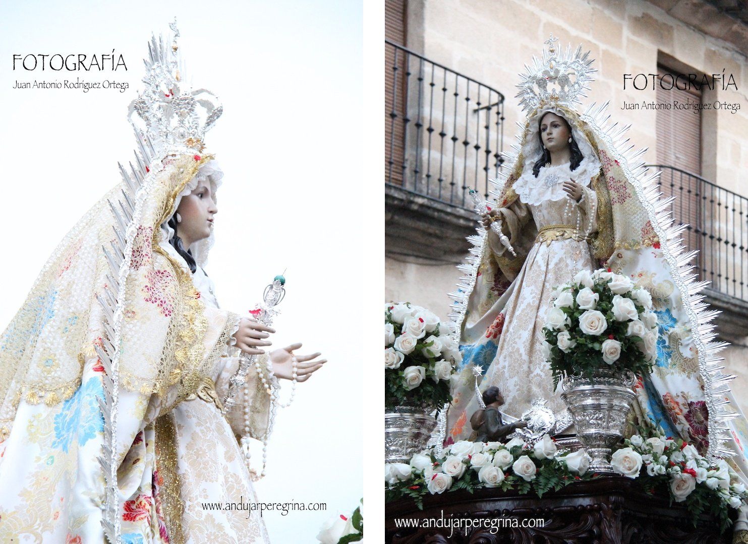 La Virgen de la Cabeza por las calles de Baeza en procesion