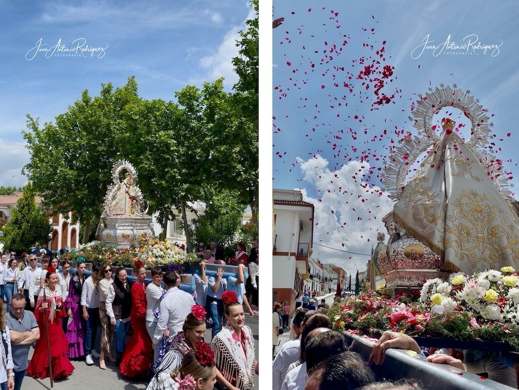 Virgen de la Cabeza de Lahiguera en procesion