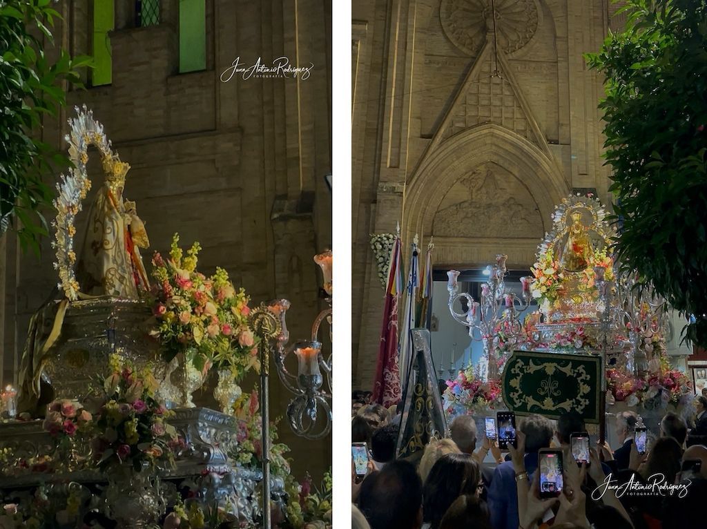 paso procesional de la Virgen de la Cabeza en la Novena de Andujar