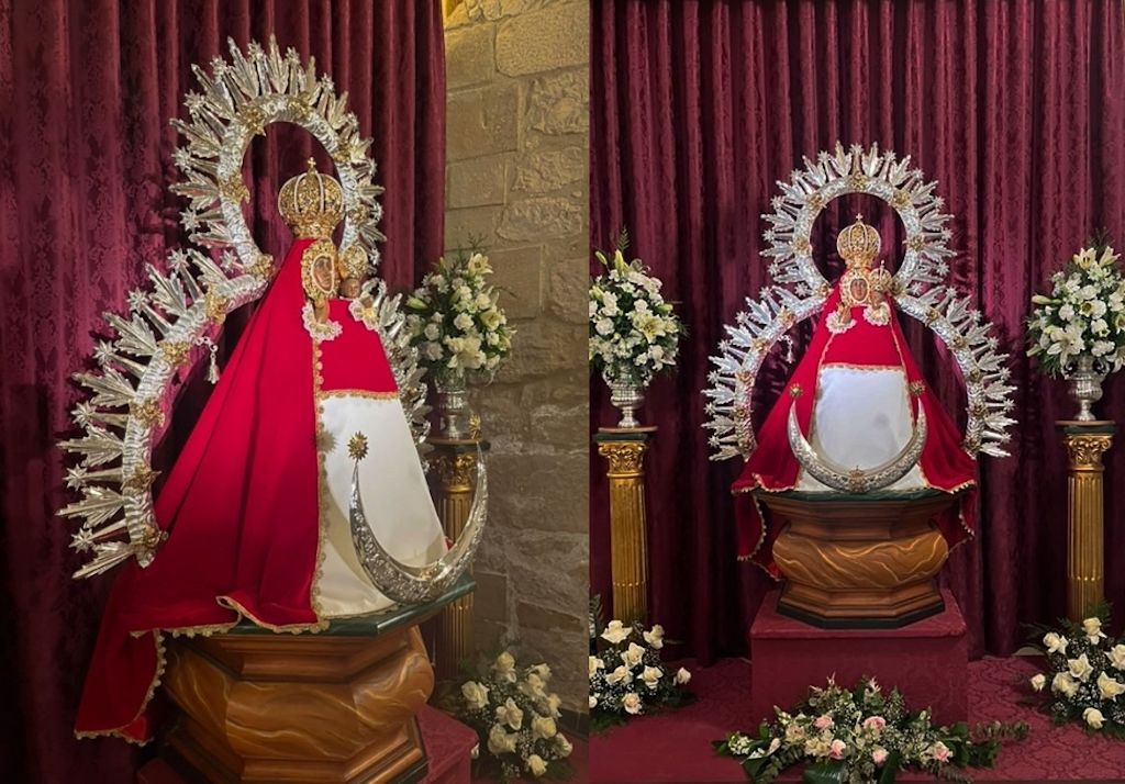 virgen de la cabeza de villardompardo expuesta en veneracion