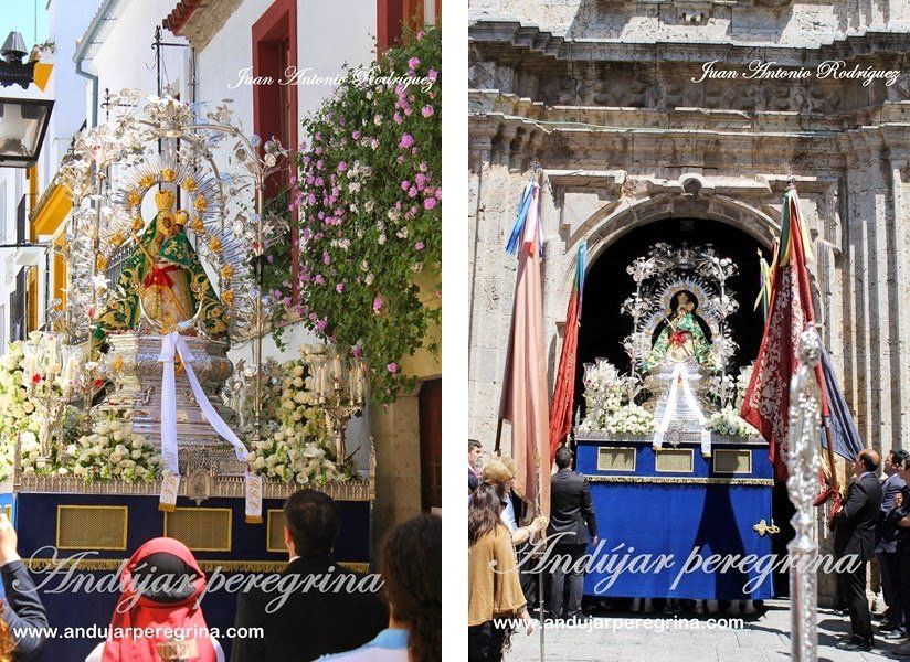 Imágenes de la procesión de la Morenita en Córdoba Virgen de la Cabeza Cordoba en procesion