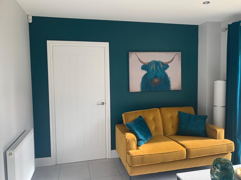 painted living room