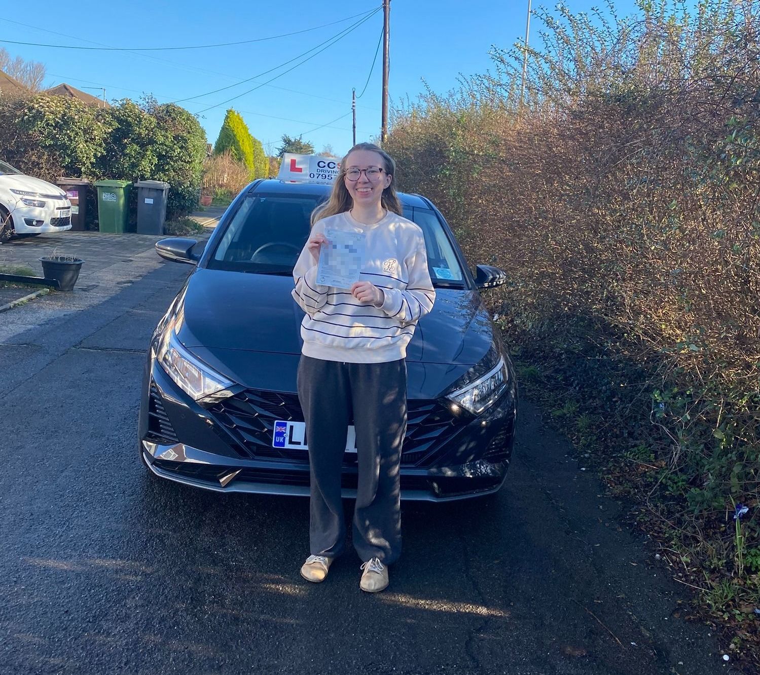 Female driving instructor