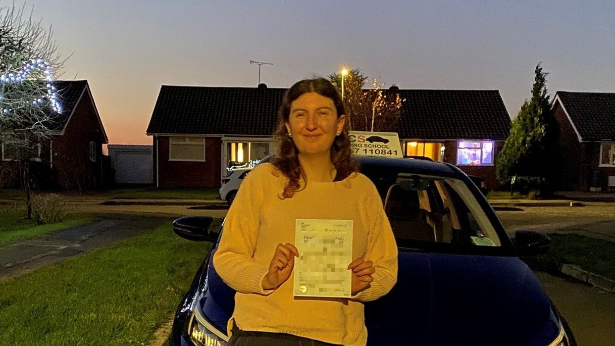 Student passes driving test