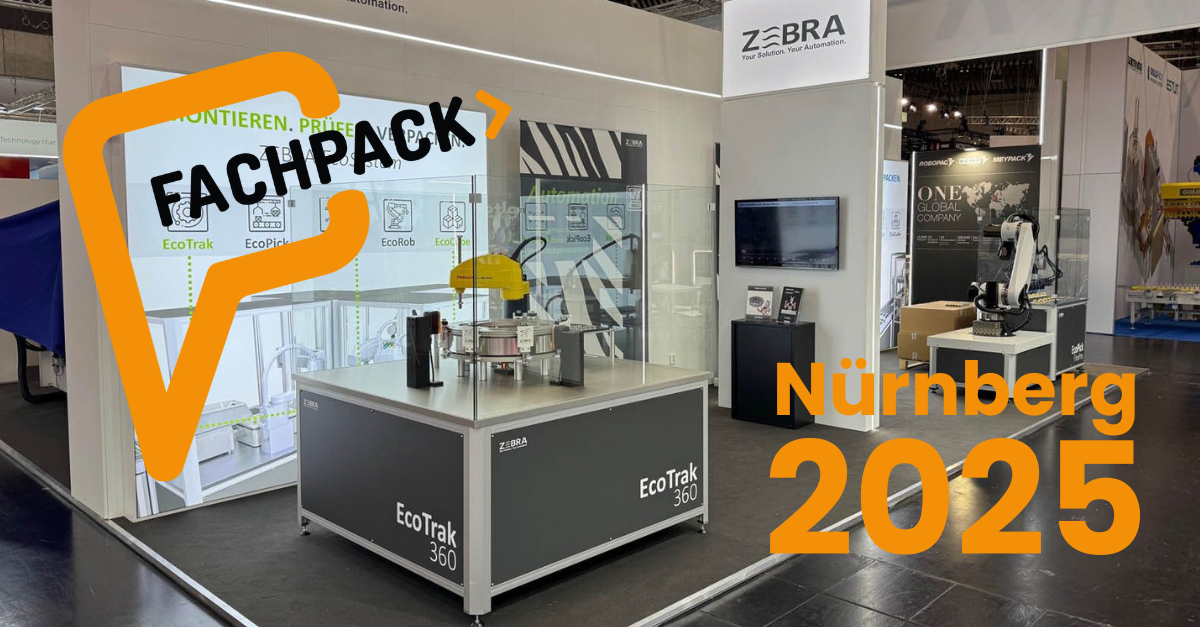 ZEBRA at Fachpack in Nuremberg. Embedded within the Packaging Valley stand, ZEBRA will present its own automation solutions.