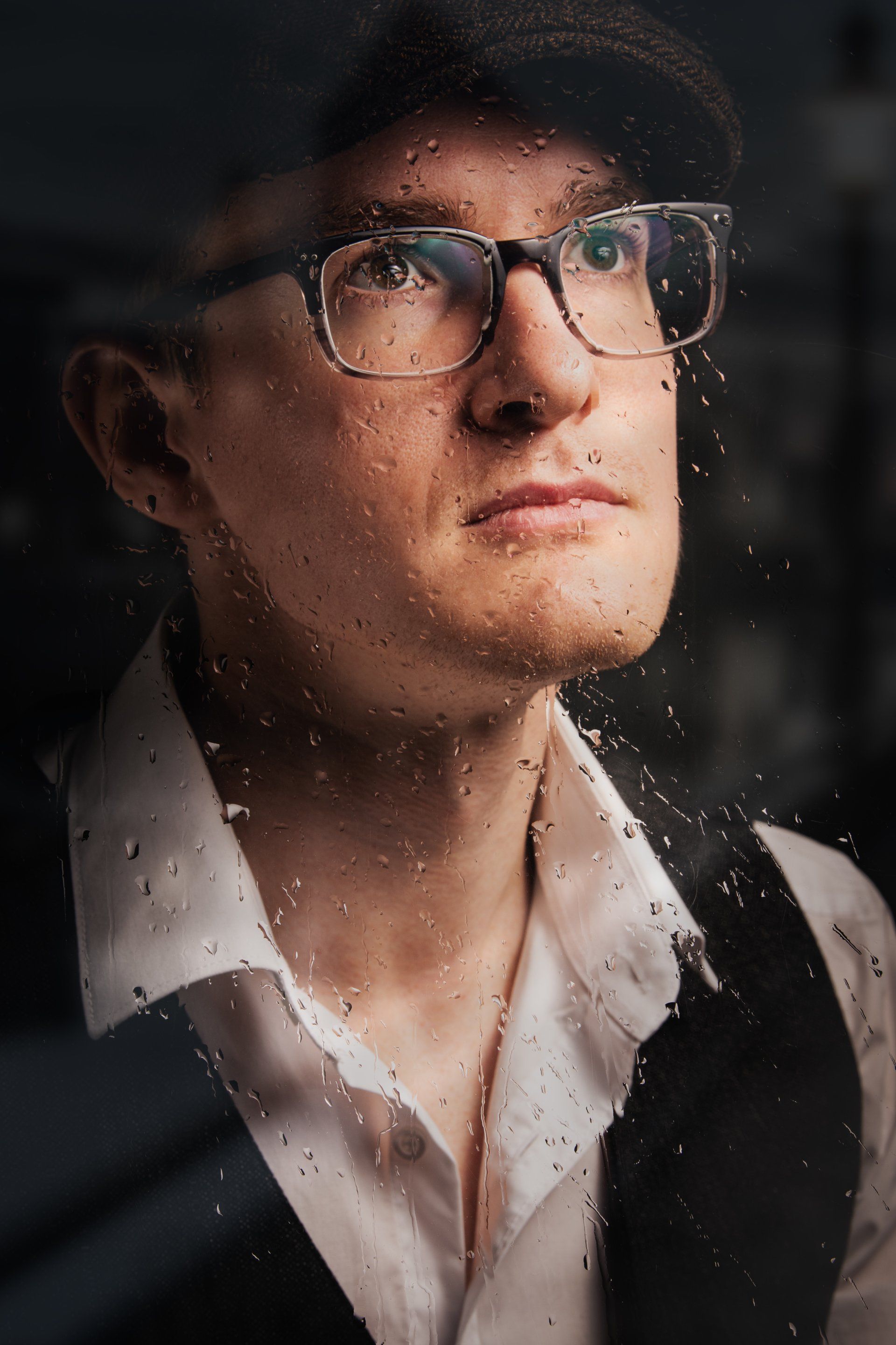 Glasscheibe Portrait