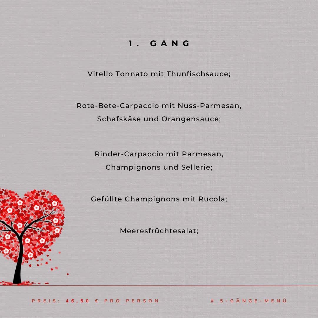 Menü zum Valentinstag 14.2.26
