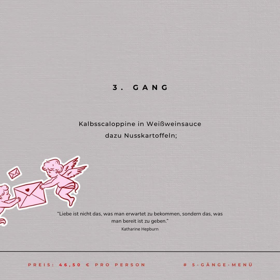 Menü zum Valentinstag 14.2.26