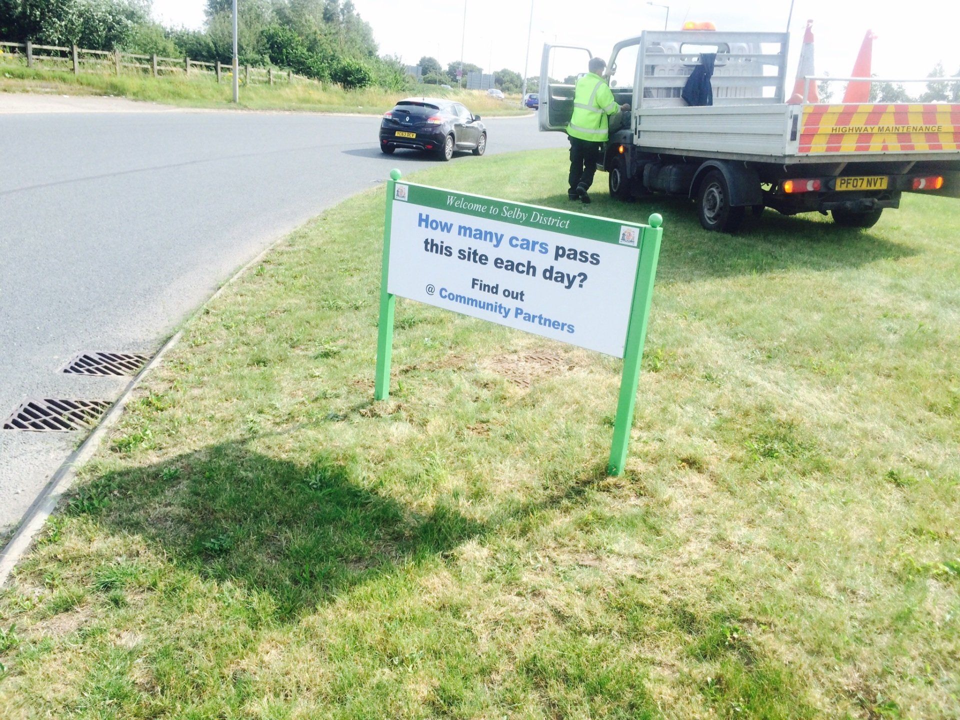 Advertising Board on Roundabout