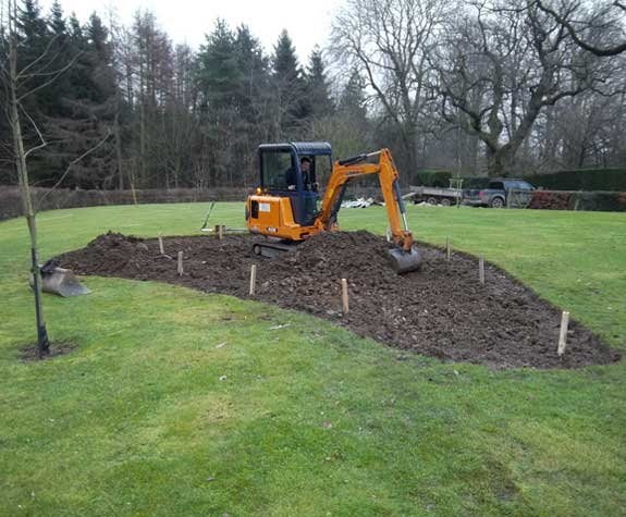 Nature pond before