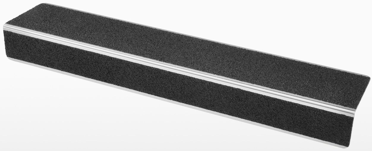 Ein schwarzes Treppenkantenprofil