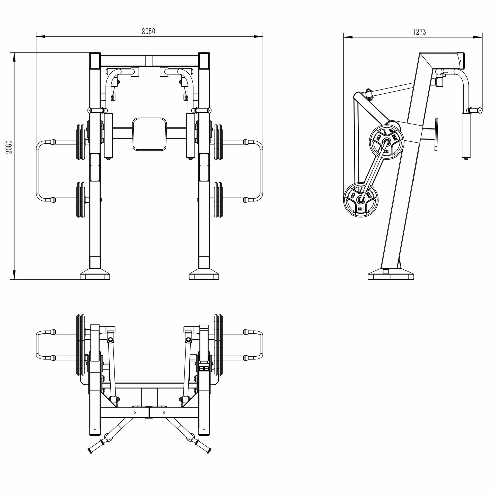 OPTSTR-002 OPTIFIT STRIVE OUTDOOR PLATE LOADED STANDING FLY DIMENSIONS