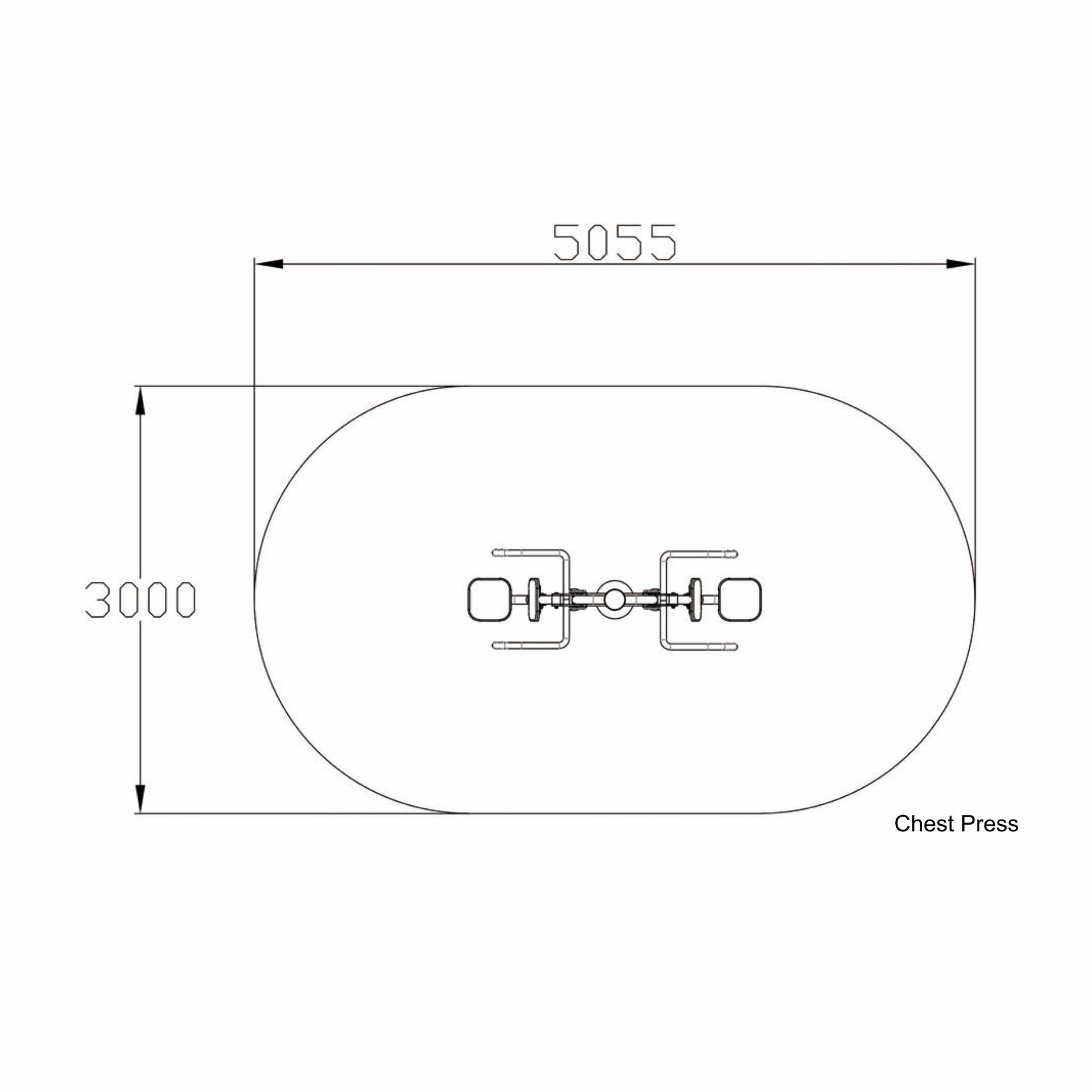 OPTACT-001 OPTIFIT ACTIVE OUTDOOR DOUBLE CHEST PRESS SAFE AREA